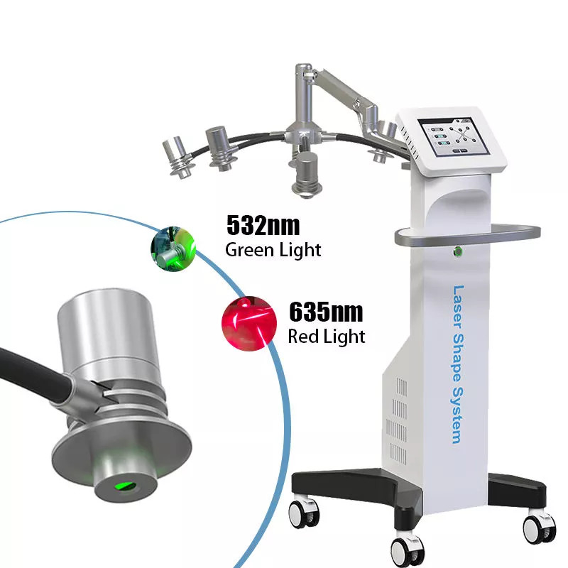 Green Color Weight Loss Equipment Laser Burns Fat Permanently Removal 532nm Non-invasive 6d Green Laser Shape Slimming
