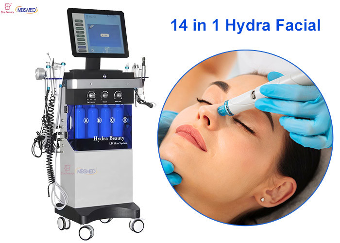 14 Handpieces Hydra Facial Oxygen Machine Microdermabrasion Hydrodermabrasion Machine